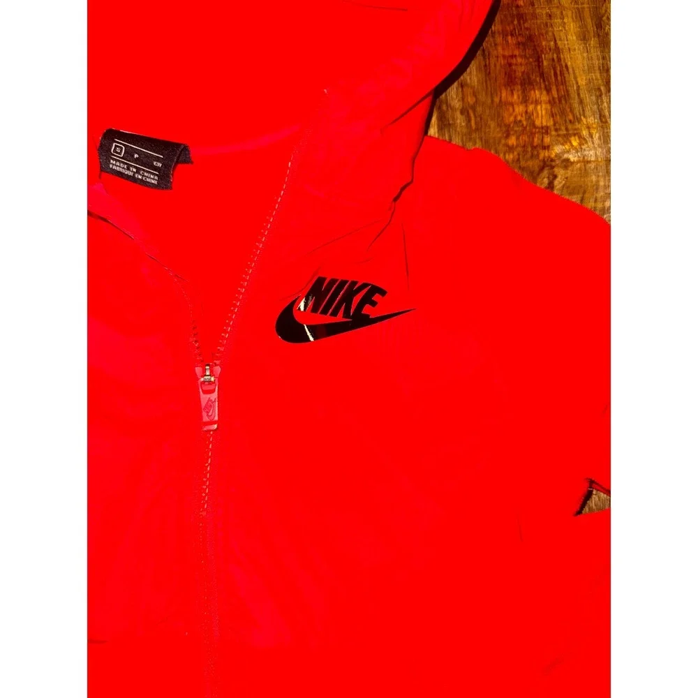 Nike Kids Red Fleece Full Zip Hoodie Jacket AA0064-696 Size Small S